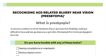 presbyopia questionnaire